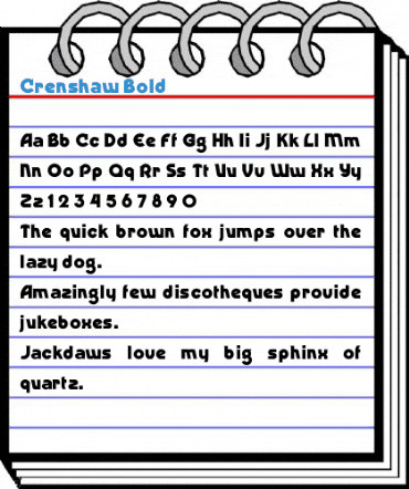 Crenshaw Bold Font