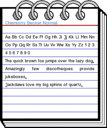 Chemistry Becker Font