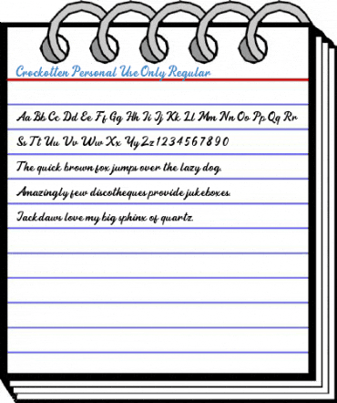 Crockotten Personal Use Only Regular Font