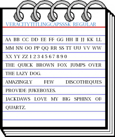 VeracityTitlingCapsSSK Regular Font
