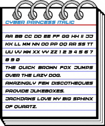 Cyber Princess Italic Font