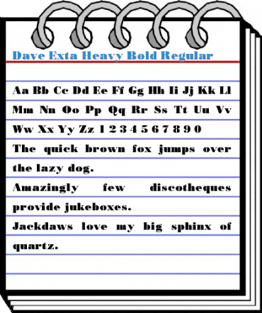 Dave Exta Heavy Bold Regular Font