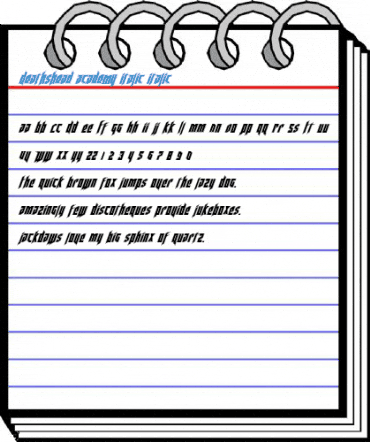 Deathshead Academy Italic Italic Font