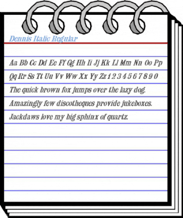 Dennis Italic Regular Font