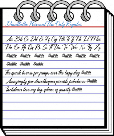Dinattallie Personal Use Only Regular Font
