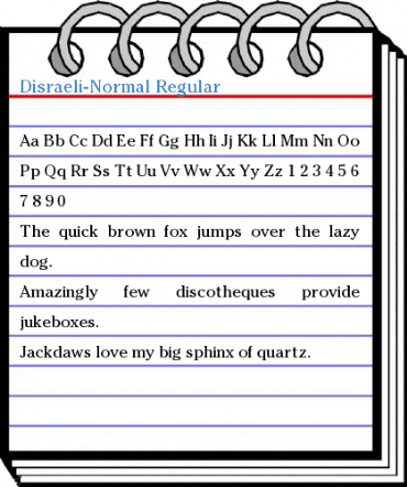 Disraeli-Normal Regular Font