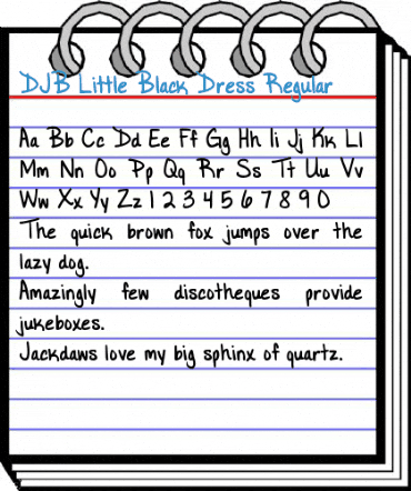 DJB Little Black Dress Regular Font
