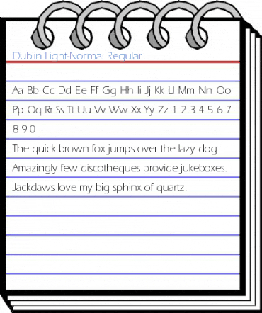 Dublin Light-Normal Regular Font