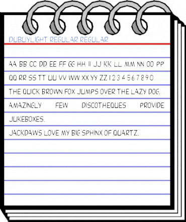 DubuyLight Regular Regular Font
