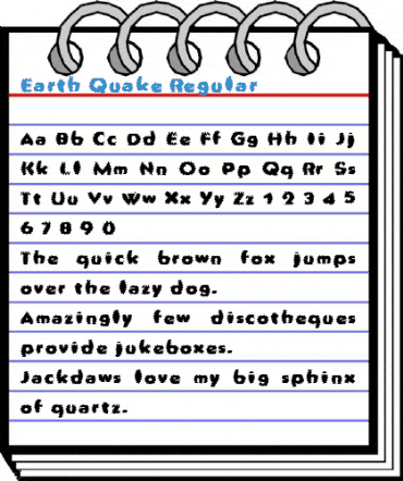 Earth Quake Regular Font