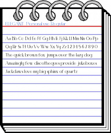 ELEGANT Personal use Regular Font