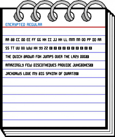 Encrypted Regular Font