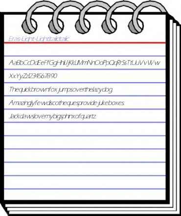 Eras-Light-Light Italic Italic Font