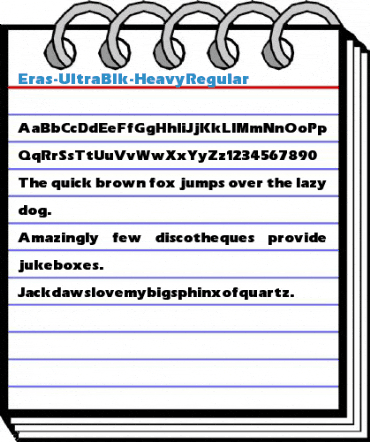 Eras-UltraBlk-Heavy Regular Font