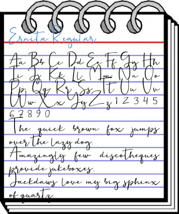 Ernita Regular Font