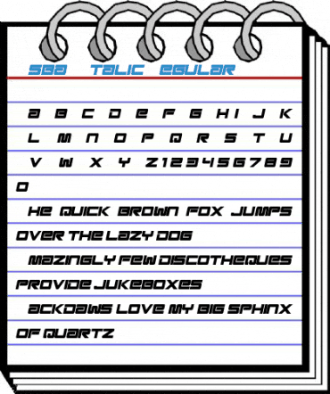 Esba - Italic Regular Font