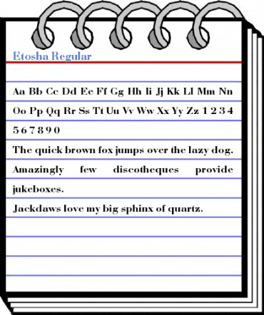 Etosha Regular Font