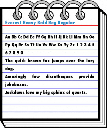 Everest Heavy Bold Reg Regular Font