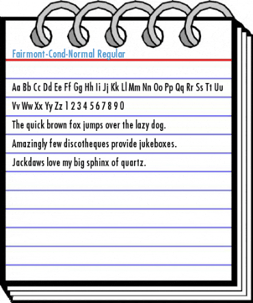 Fairmont-Cond-Normal Regular Font