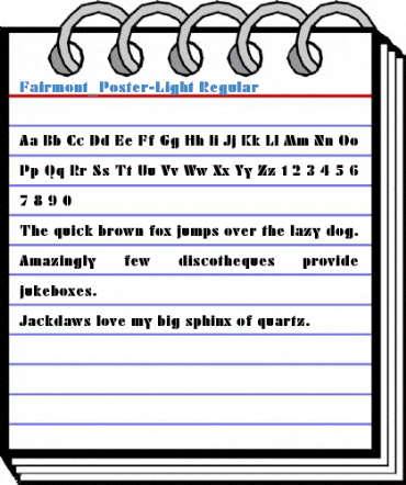 Fairmont_Poster-Light Regular Font