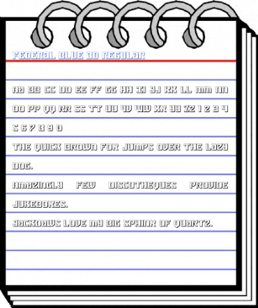Federal Blue 3D Regular Font