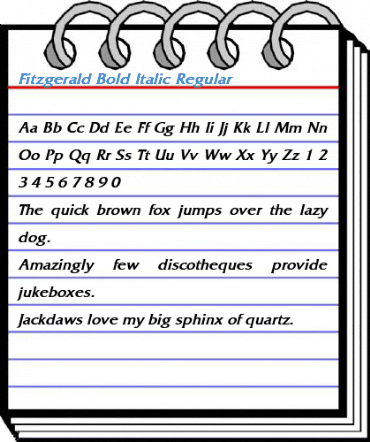 Fitzgerald Bold Italic Regular Font