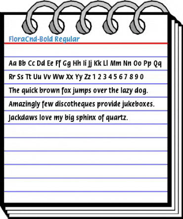 FloraCnd-Bold Regular Font