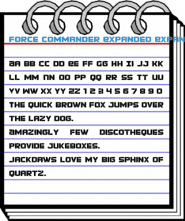 Force Commander Expanded Expanded Font