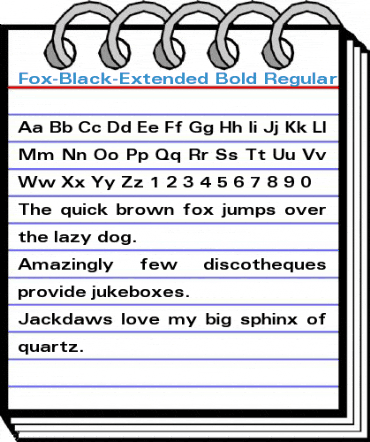 Fox-Black-Extended Bold Regular Font