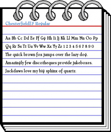 ChesterfieldEF Regular Font
