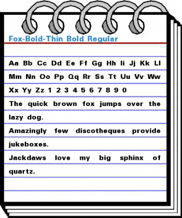 Fox-Bold-Thin Bold Regular Font
