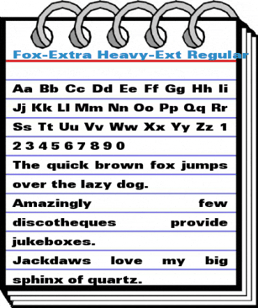 Fox-Extra Heavy-Ext Regular Font