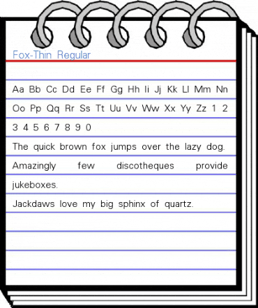 Fox-Thin Regular Font