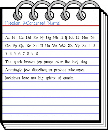 Freedom 9-Condensed Normal Font