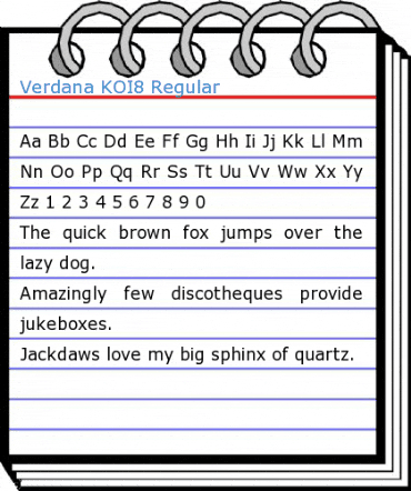 Verdana KOI8 Regular Font