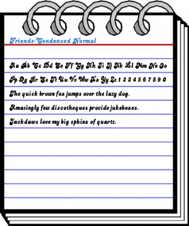 Friends-Condensed Normal Font