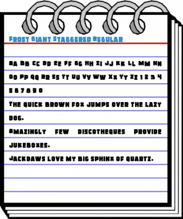 Frost Giant Staggered Regular Font