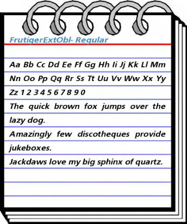 FrutigerExtObl- Regular Font