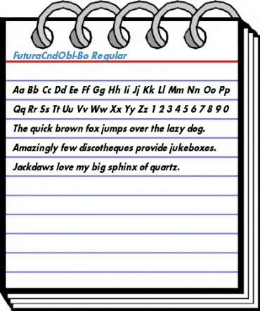 FuturaCndObl-Bo Regular Font