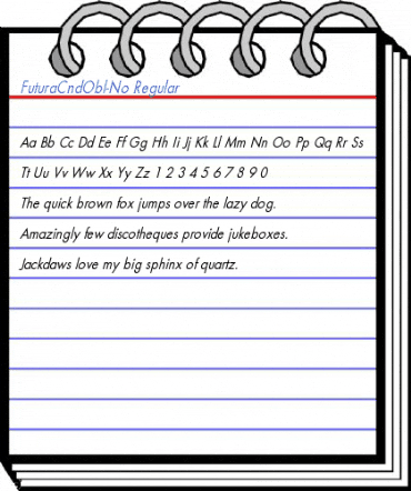 FuturaCndObl-No Regular Font