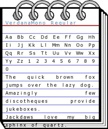 VerdanaMono Regular Font