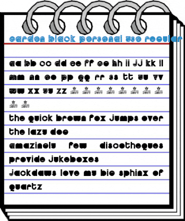 GARDEN BLACK PERSONAL USE Regular Font
