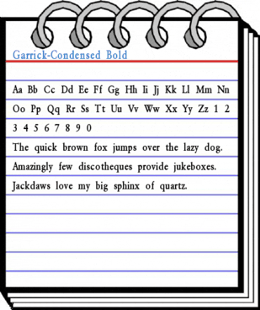 Garrick-Condensed Bold Font