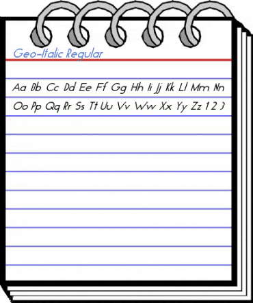 Geo-Italic Regular Font