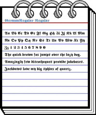 GermanRegular Regular Font