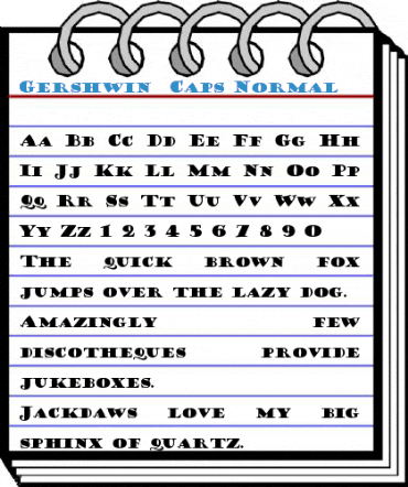 Gershwin  Caps Normal Font