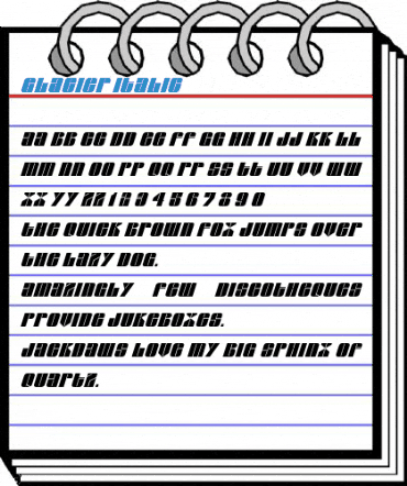Glacier Italic Font