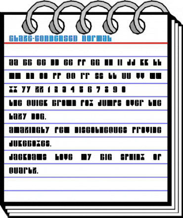 Glaze-Condensed Normal Font