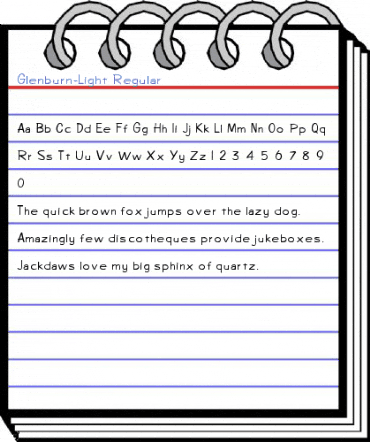 Glenburn-Light Regular Font
