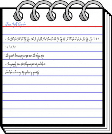 Glossy Night Regular Font